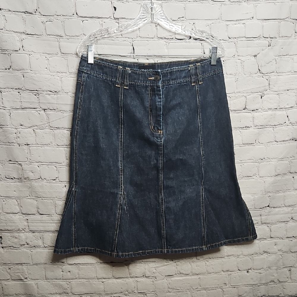 The Limited Dark Blue Denim A Line Skirt Size 10